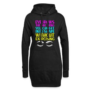 Microblading Make-up Kosmetik Kosmetikerin - Hoodie-Kleid - Schwarz - Vorne