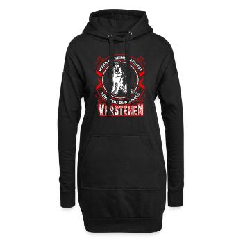 berger allemand - Sweat-shirt à capuche long Femme - noir - Devant