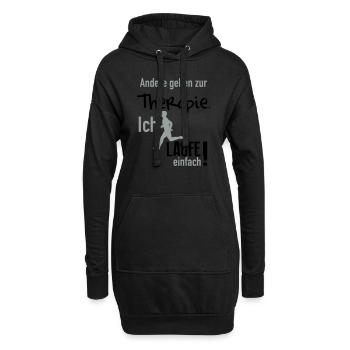 Therapie Laufen - Hoodie-Kleid - Schwarz - Vorne