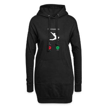 Gymnastik ruft! - Hoodie-Kleid - Schwarz - Vorne