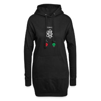 Wissenschaft ruft! - Hoodie-Kleid - Schwarz - Vorne