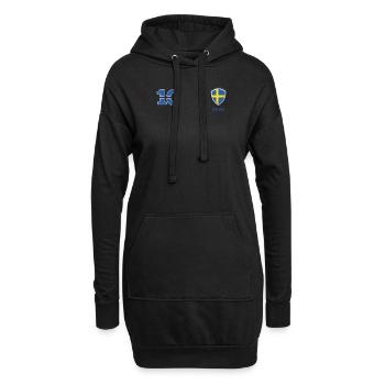 Schweden Jersey retro Trikot 2018 Style - Hoodie-Kleid - Schwarz - Vorne