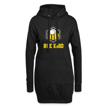 Sei Nett - Biene Geschenk - Hoodie-Kleid - Schwarz - Vorne