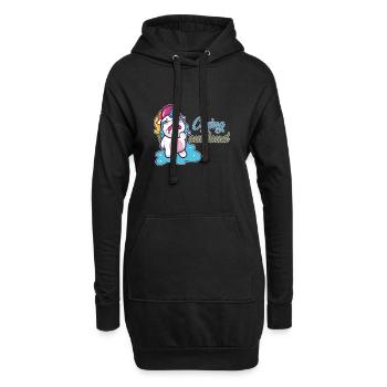 Crying out load - Einhorn weint - unicorn crying - Hoodie-Kleid - Schwarz - Vorne