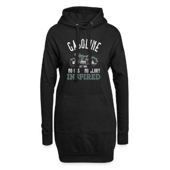 Gasoline - No Gas No Glory - Hoodie-Kleid - Schwarz - Vorne