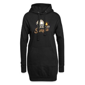 Funny Camping énonciations Funny Camper cadeau - Sweat-shirt à capuche long Femme - noir - Devant