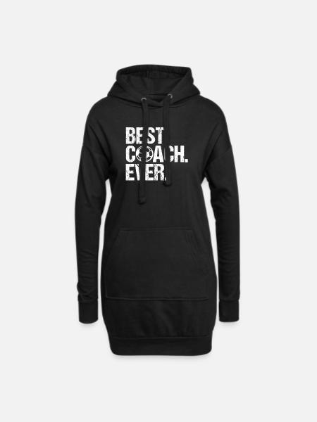 Best Coach Ever Fussballtrainer - Hoodie-Kleid - Schwarz