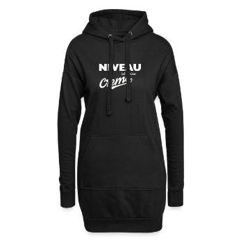 Niveau ist keine Creme - Hoodie-Kleid - Schwarz - Vorne