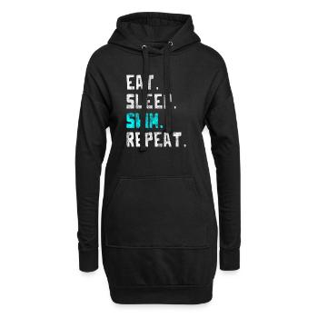 Swim swimmer shirt swim team gift - Hoodie Dress - black - Front