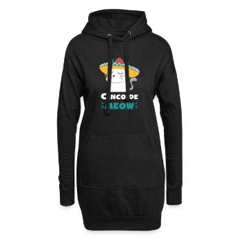 T-shirt drôle de Cinco De Mayo de chat de Sombrero - Sweat-shirt à capuche long Femme - noir - Devant