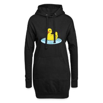 Bain de canard canard grattoir Bain - Sweat-shirt à capuche long Femme - noir - Devant