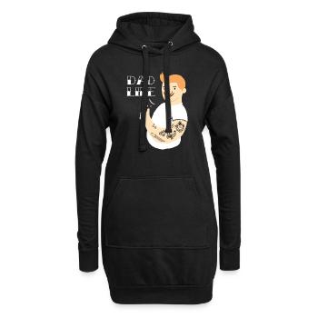 Motif de tatouage - Vie de papa - Encre d'art tatouée - Sweat-shirt à capuche long Femme - noir - Devant