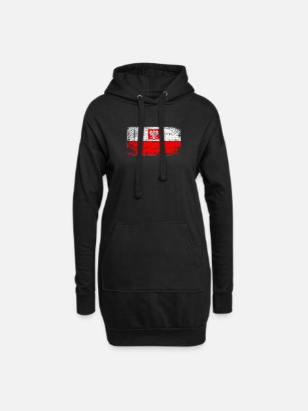 Polish Eagle Polish pride - Hoodie Dress - black