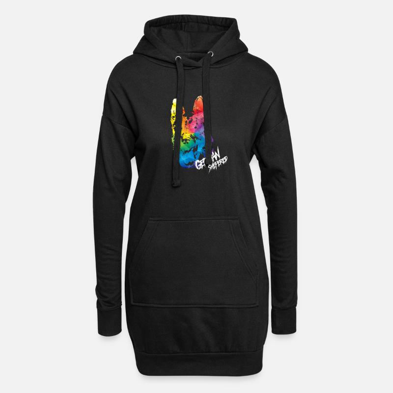 Deutscher Schäferhund - Hoodie-Kleid - Schwarz