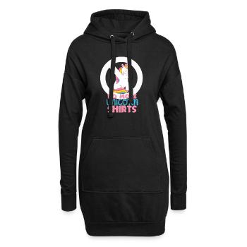 Keine weiteren Einhorn Shirts - Hoodie-Kleid - Schwarz - Vorne
