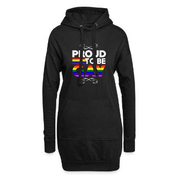 Proud to be gay - Hoodie-Kleid - Schwarz - Vorne