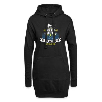 Chasse pour nourrir ma famille - Sweat-shirt à capuche long Femme - noir - Devant