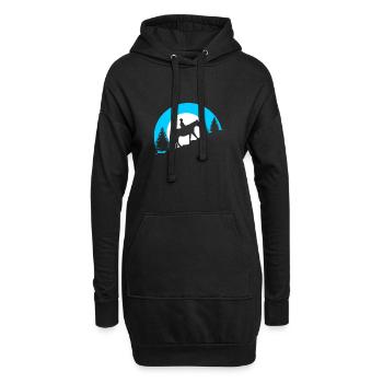Pferd Reiten Reiter Pferde Geschenk Reitsport - Hoodie-Kleid - Schwarz - Vorne