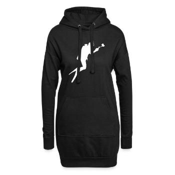 Cadeau cool de plongée - Sweat-shirt à capuche long Femme - noir - Devant