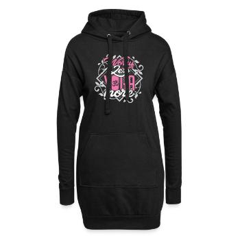 Yoga sans souci - Sweat-shirt à capuche long Femme - noir - Devant