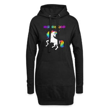Unicorn Squad - Hoodie-Kleid - Schwarz - Vorne