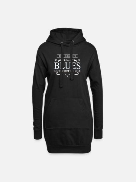 Blues music vintage shirt - Hoodie Dress - black