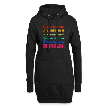 Science Chemtrails chemise de conspiration - Sweat-shirt à capuche long Femme - noir - Devant