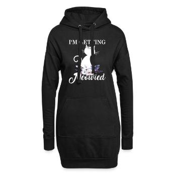 I'm getting Meowied - Hoodie-Kleid - Schwarz - Vorne