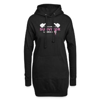 Überlebender Krebs cooles Geschenk - Hoodie-Kleid - Schwarz - Vorne