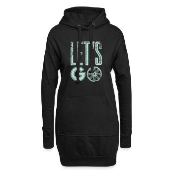 Fahrrad Geschenk Hobby Radfahren Rennrad - Hoodie-Kleid - Schwarz - Vorne