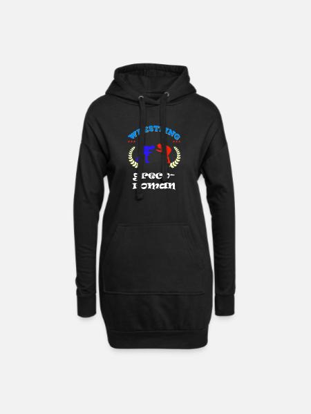 greco roman wrestling wrestler ringsport competition - Hoodie Dress - black
