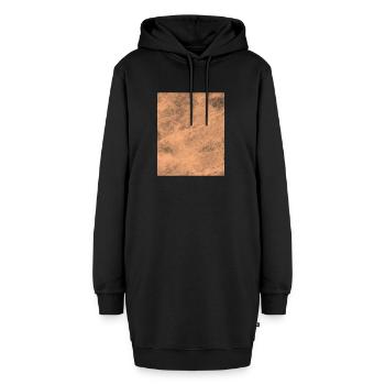 Struktur Braune Form - Hoodie-Kleid - Schwarz - Vorne - AI Model Female 172 light (172cm)
