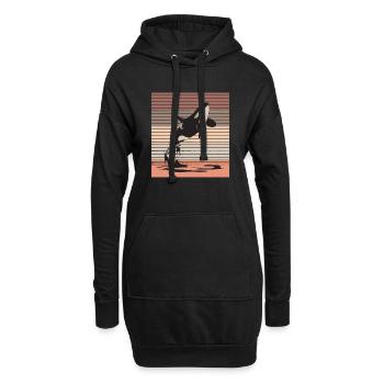 Wal Ozean Meeresleben Meerestier Geschenk - Hoodie-Kleid - Schwarz - Vorne