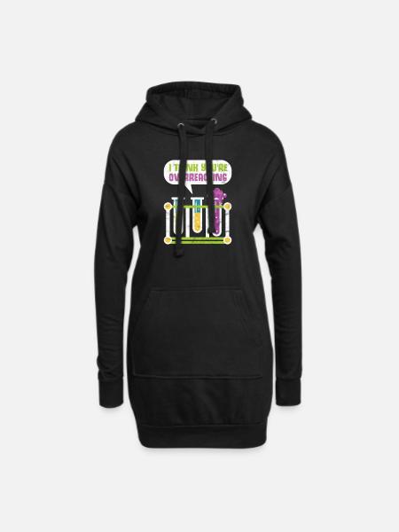 Dites chimie chimiste nerd cadeau université - Sweat-shirt à capuche long Femme - noir