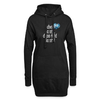 Merde, la Bavière - Sweat-shirt à capuche long Femme - noir - Devant