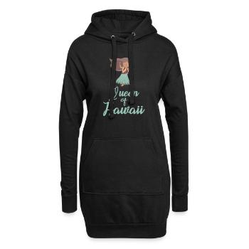 Königin von Hawaii - Hoodie-Kleid - Schwarz - Vorne