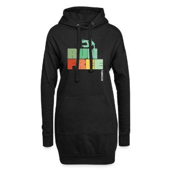 Course de Parkour gratuite - Sweat-shirt à capuche long Femme - noir - Devant