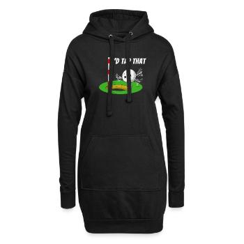 Je toucherais la balle de golf de golfeur - Sweat-shirt à capuche long Femme - noir - Devant