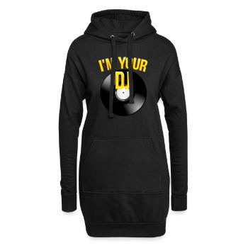 i'm your dj - Hoodie-Kleid - Schwarz - Vorne