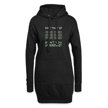 Quelle partie ne comprenez-vous pas? T-shirt drôle - Sweat-shirt à capuche long Femme - noir - Devant