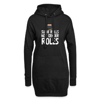 Les rouleaux de sushi ne sont pas des rôles de genre - Sweat-shirt à capuche long Femme - noir - Devant