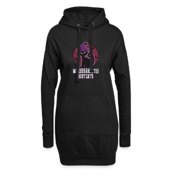 Hexen habe die besten Katzen Halloween Geschenk - Hoodie-Kleid - Schwarz - Vorne