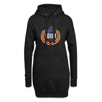 Gants de boxe boxe boxe combat cadeau de combat - Sweat-shirt à capuche long Femme - noir - Devant