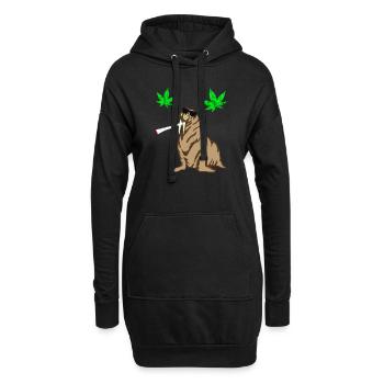 Thug Walrus Piper Cadeaux De Joint De Feuille De Cannabis - Sweat-shirt à capuche long Femme - noir - Devant