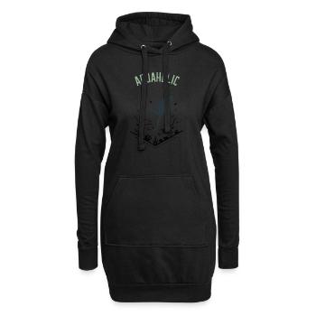 Aquaholic Shirt · Taucher Sport · Wasser Geschenk - Hoodie-Kleid - Schwarz - Vorne