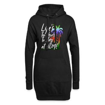 Voyage autour du monde touristique vacancier Globetrotter - Sweat-shirt à capuche long Femme - noir - Devant