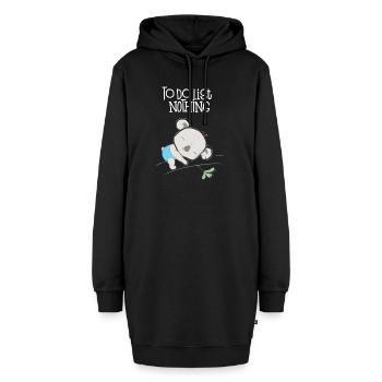 Koala T Shirt To Do List nothing - Hoodie-Kleid - Schwarz - Vorne - AI Model Female 172 light (172cm)
