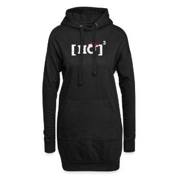 Weihnachten T-Shirt Weihnachtsmann Motiv Kids - Hoodie-Kleid - Schwarz - Vorne