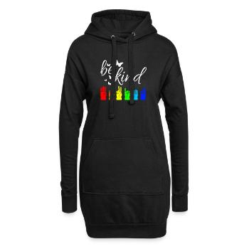 Langue des signes de la langue des signes ASL - Sweat-shirt à capuche long Femme - noir - Devant