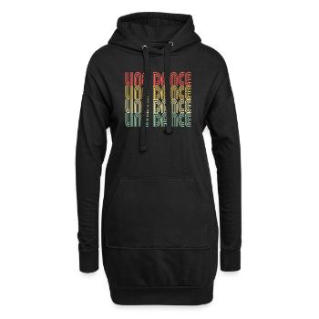 Line Dance Vintage Design - Sweat-shirt à capuche long Femme - noir - Devant